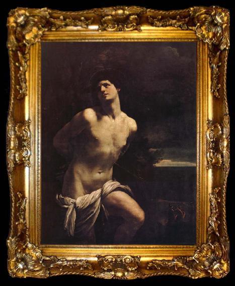 framed  Guido Reni Saint Sebastien martyr dans un paysage, ta009-2